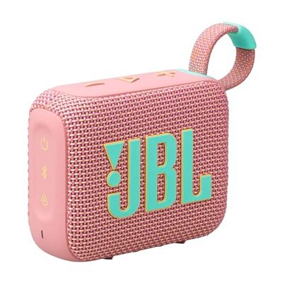 JBL GO 4 Speaker Bluetooth Portatile, Altoparlante Wireless con Design Compatto, Waterproof e Resistenza alla Polvere IP67, fino a 7 h di Autonomia, USB, Compatibile con App JBL Portable, Rosa