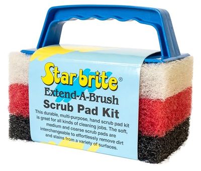 STAR BRITE Kit de Tampons à Récurer - Poignée avec 3 Tampons Texturés Différents