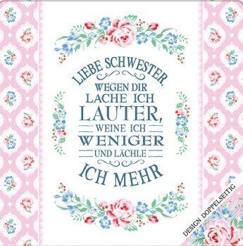 Cook Shop Torchon avec inscription en allemand « Liebe sœur, Weg Dir... » 200 g