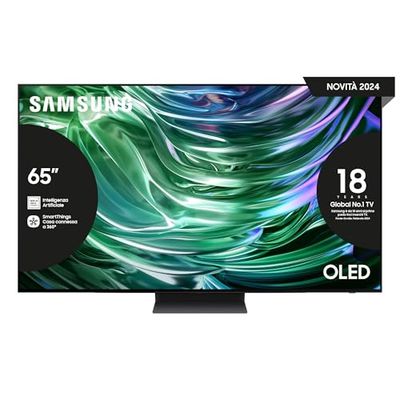 Samsung OLED TV 65" QE65S90DAEXZT, OLED HDR+, Upscaling AI 4K, Processore NQ4 AI GEN2, Motion Xcelerator 144Hz, Design LaserSLim, DVBT-2, Q-Symphony & Dolby Atmos, Black 2024
