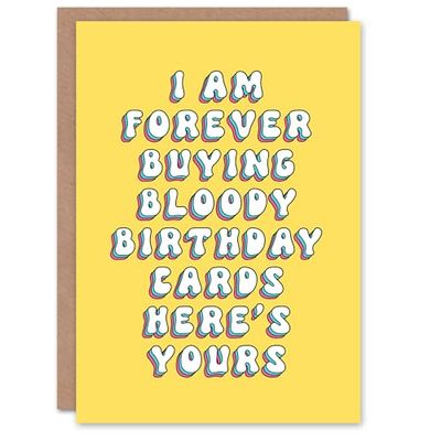 Artery8 Birthday Card Forever Buying Cards Here's Yours Fun Funny Humour Joke For Her Gran Sister Niece Daughter Wife Woman Greeting Card