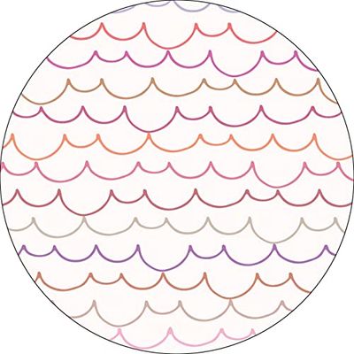 Bonateks, Runt digitalt tryckt musmatta, halkfri undersida, för kontor och hem, diameter: 22 cm