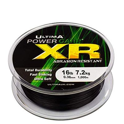 Ultima E3134 Power Carp XR Ultimate Abrasion Resistant Carp Fishing Mainline - Silt Grey, 0.36 mm - 16.0 lb