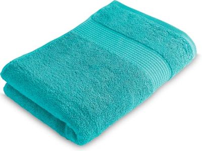 Le linge de Jules Bath Towel 70 x 130 cm 100% Cotton 450 g/m2 Turquoise Blue