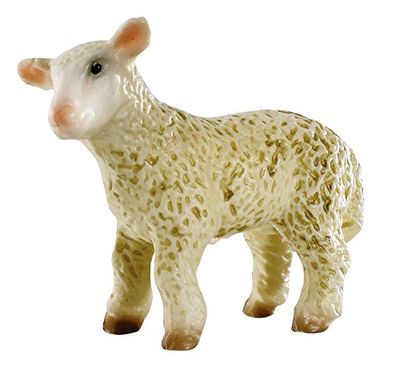 Bullyland 62478-Figura, Agnello, Alto Circa 5 cm, Figura Dipinta a Mano, Senza PVC, per Bambini per Il Gioco d'immaginazione, Colore Variegato, 62478