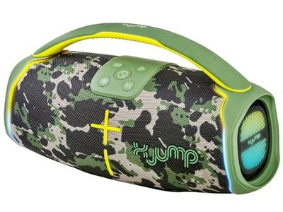 X JUMP XJ 150 Cassa Wireless Portatile Amplificata 60W, Alte Prestazioni, Funzione TWS, USB, AUX-IN, Microfono Incorporato, Speaker Wireless Resistente all'Acqua Waterproof IPX5, Verde Militare