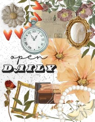 Open Daily: Vintage Inspired 8.5 x 11" Lined Paperback notebook with 120 Pages