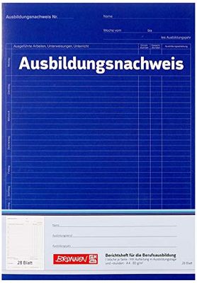 Brunnen 104257001 Notitieboekje opleiding/opleiding bewijs (A4, 28 vellen, 1 week per pagina)