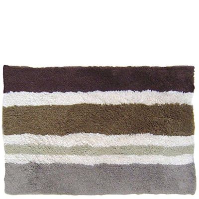 laroom 11750 – Tapis Coton Traits, Clair Gris