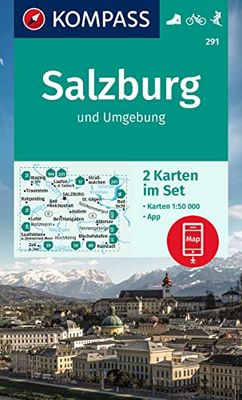 Salzburg & surroundings 2-Set (291): inklusive Karte zur offline Verwendung in der KOMPASS-App. Fahrradfahren. Skitouren.