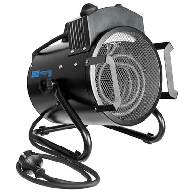 Güde GEH 3000 Elektrische verwarming, 3000 W, TÜV/GS, warmtestanden 1500/3000 W, ventilatorfunctie, blaasvermogen 280 m³/uur, traploze thermostaat, oververhittingsbeveiliging, kantelhoek, test goed,