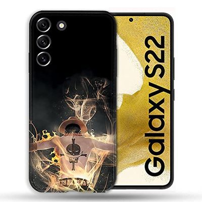 Cokitec Cover per Samsung Galaxy S22 Manga One Piece Ace Nero