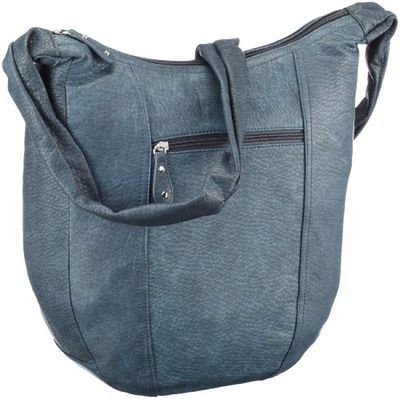 Contempo Tas 007582021, dames schoudertas, blauw, (02-blauw), 30x36x11 cm, blauw, One Size