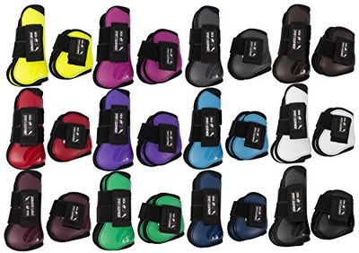 HKM Slobkousen/Voetkappen-8566 Gräsgrönt/Svart Fullblod/Varmblod