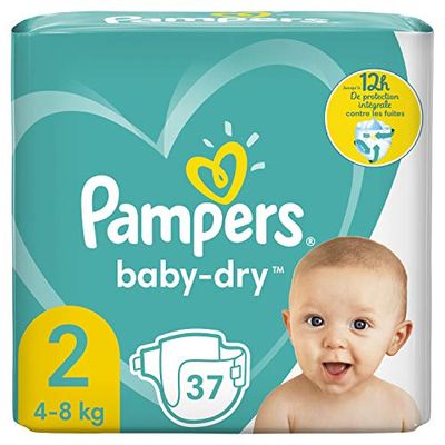 Pampers Baby-Dry Lot de 37 couches Taille 2 4-8 kg