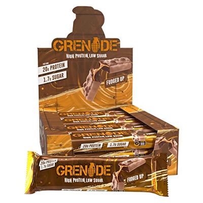 Grenade High Protein, Low Sugar Bar - Fudged Up, 12 x 60 g