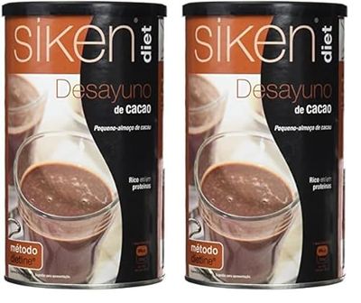 Siken Diet Desayuno de Cacao Hiperproteico e Hipocalórico para el Control de Peso - 400 g (Paquete de 2)