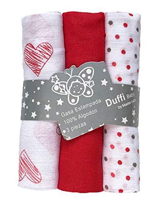 Baby Comfort – bedrukt chiffon 100% alg. (3-delig) 80 x 80 cm