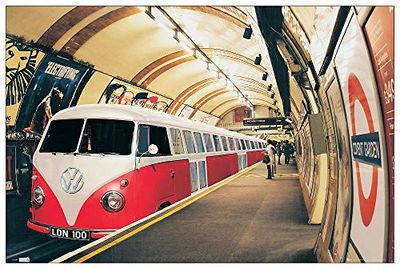 Artopweb TW22280 VW Camper tube train decoratieve panelen, meerkleurig, 90 x 60 cm