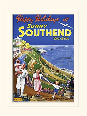 Pyramid International Southend-on-Sea (Happy Holidays) Gemonteerde print Memorabilia, papier, meerkleurig, 30 x 40 x 1,3 cm
