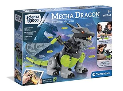 Clementoni Scienza e Gioco Science & Play-Mecha Dragon Robot Ciencia Robotics Juego Educativo e Interactivo, Multicolor, 19170, Medium