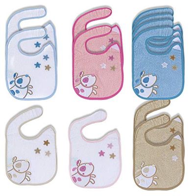 Duffi baby 1068-00 slabbetjes, geborduurd, 20 x 32 cm