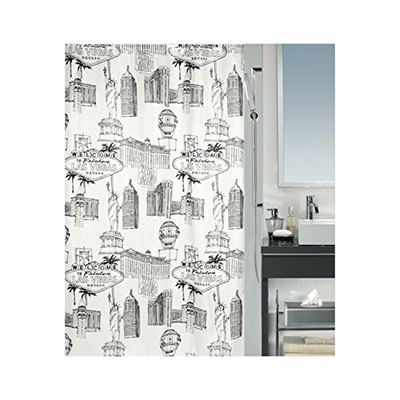 Spirella Rideau de Douche Polyester Vegas 120x200cm Noir