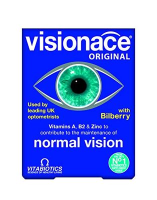 Visionace Original One-A-Day Formula Tablets to Support Vision Acuity and a Healthy Vision, by Vitabiotics