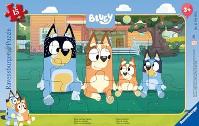 Kinderpuzzle 15 Teile - Bluey und ihre Familie