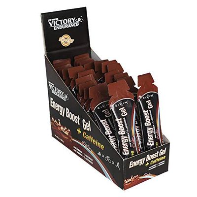 VICTORY ENDURANCE Energy Boost Gel Caffeine Cola, 42 g x 24 geles, Energía rápida y duradera, con Cafeína y Guaraná, 42 g (Paquete de 24)