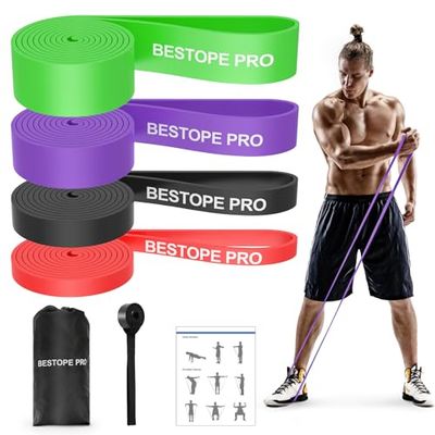 Bande di Resistenza - Set di 4 Bande per Allenamento e Stretching Fitness Unisex