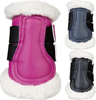 HKM 12734 Paire de guêtres Confort en Similicuir avec Doublure en Peluche Shetty Mini Shetty