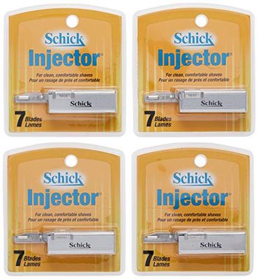 Schick 314641 Injector Blades, 7-Count Boxes (Pack of 4)