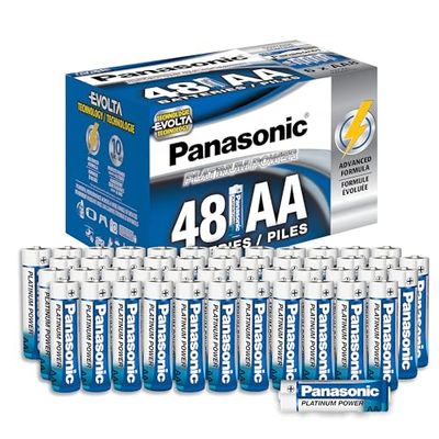 Panasonic Energy Corporation LR6XE/48PC Platinum Power AA Lot de 48 Piles alcalines