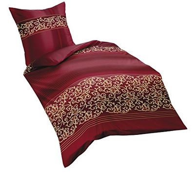 Kaeppel G-008705-62DK-VA97 Ermitage Parure de lit en Flanelle avec 1 Housse de Couette 200 x 220 cm et 1 taie d'oreiller 80 x 80 cm Couleur Chili