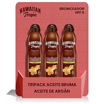 Hawaiian Tropic Olio solare Tripack - Olio di Argan - 177 ml - 3 pezzi