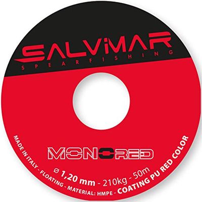 SALVIMAR MONORED, Unisex Adult Silhouette, Red, Diameter 1.8 mm x 50mt