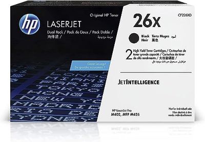 HP 26X - 2-pack - High Yield - black - original - LaserJet - toner cartridge (CF226XD) - for LaserJet Pro M402, MFP M426