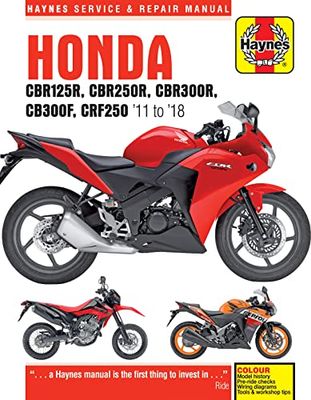 Haynes Honda Cbr125r, Cbr250r, Cbr300r, Cb300f, Crf250 '11 to '18