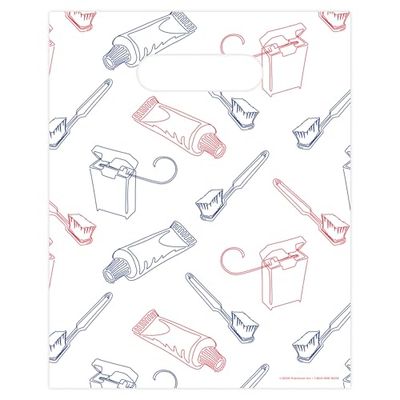 Practicon 1109662 Lot de 100 sachets pour fil dentaire Motif imprimé 20,3 x 25,4 cm