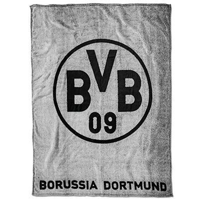 Borussia Dortmund, Coperta in pile, grigio,