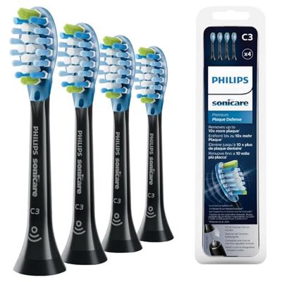 Philips Sonicare Original C3 Premium Plaque Defense Standard - têtes de brosse à dents - lot de 4 unités noir (modèle HX9044/33)