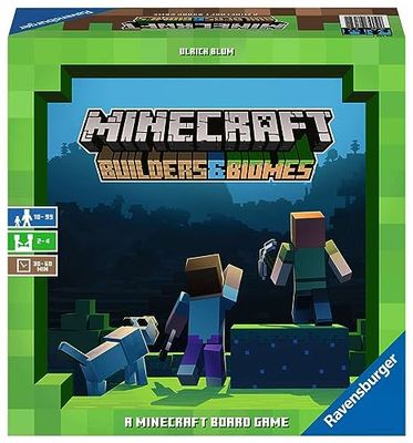 Ravensburger - Minecraft Builders & Biomes, Juegos de Mesa De Estrategia, figuras, 2-4 Jugadores, 10+ Años, Versión español