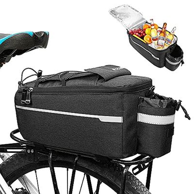 Zefeng V117-Bicycle Rear Pannier Recoil Bag, Acrilico, Nero