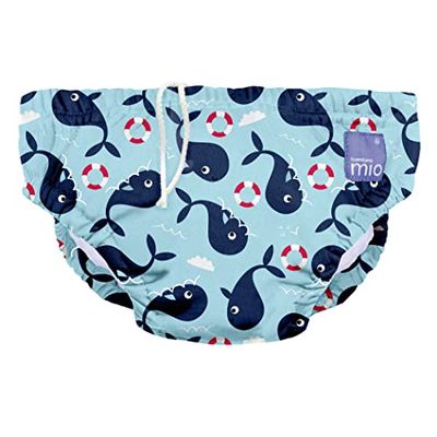 Bambino Mio, fralda fato de banho, ondas de baleias, grande (1-2 anos), tamanho: 22 cm x 16 cm