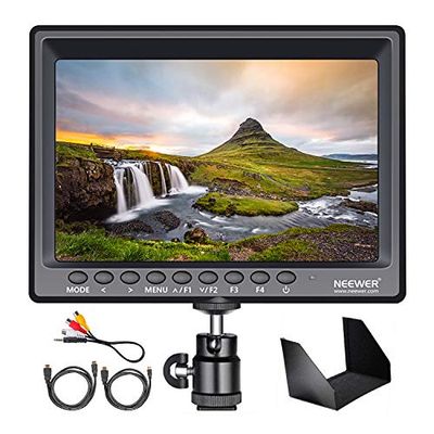 Neewer F100 da 7 Pollici Supporta 4k Input 1280x800 IPS Monitore da campo HDMI Video per DSLR Mirrorless Fotocamera SONY A7S II A6500 Panasonic GH5 Canon 5D Mark IV ed altri (Batteria non inclusa)