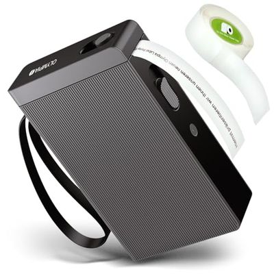 OLYMPIA Imprimante d'étiquettes P22 Noire | Étiqueteuse | Imprimante Thermique Bluetooth pour la Cuisine, Le Bureau et Les Loisirs