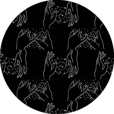 Bonateks, Round Digital Printed Mouse Pad, Non-Slip Base, for Office and Home, Diameter:22cm