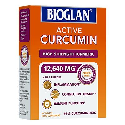 Bioglan Active Curcumin | Turmeric Extract | 1 Month Supply | 30 Tablets