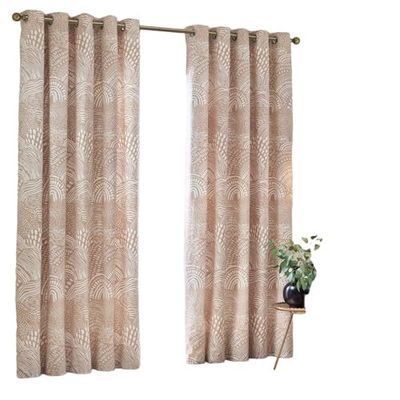 Hoem Nola Abstract Geometric Eyelet Curtains